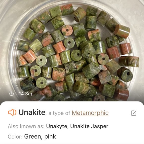 Unakite Stone Silver Cat on the Moon Necklace, Genuine Gemstone Beaded Necklace - Picture 9 of 10